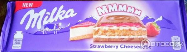 Шоколад Milka Strawberry Cheesecake фото