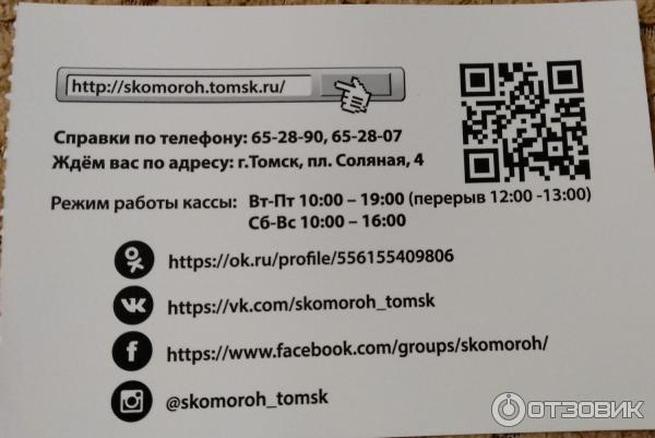 Билет в театр. Скоморох. Детский спектакль Муха-цокотуха. Куда сходить в Томске?