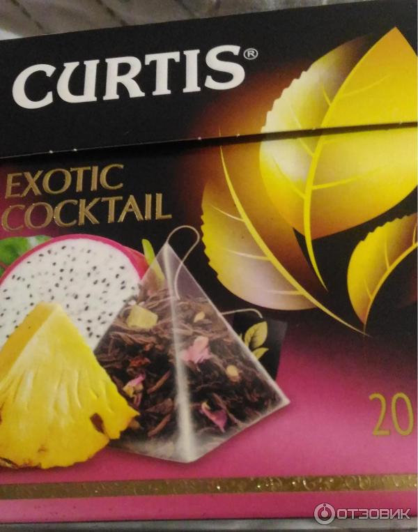 Чай Май Curtis Exotic Coctail черный листовой с добавками в пирамидках фото