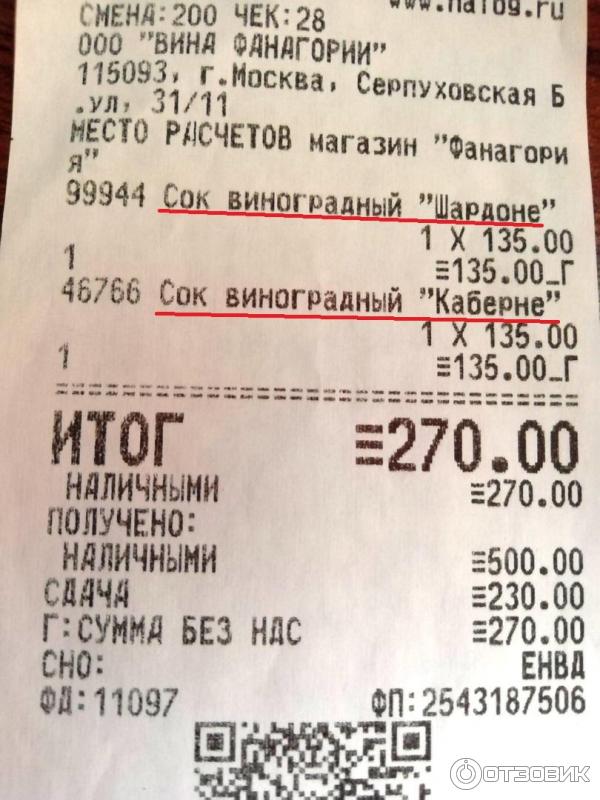 Сок из винограда Фанагория фото