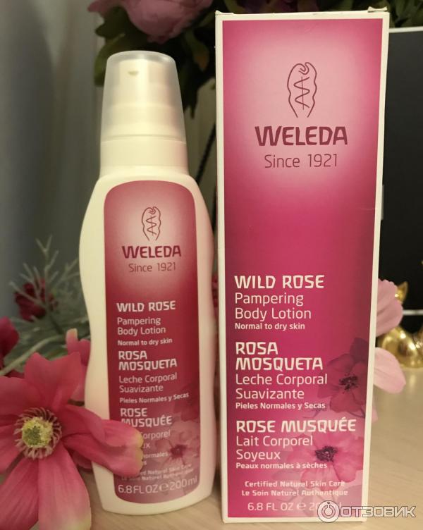 Молочко для тела Weleda Wild rose розовое гармонизирующее фото