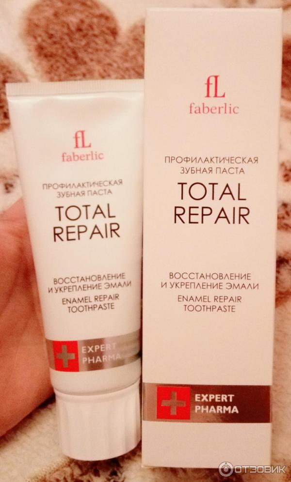 Зубная паста для восстановления и укрепления эмали FABERLIC Total Repair фото