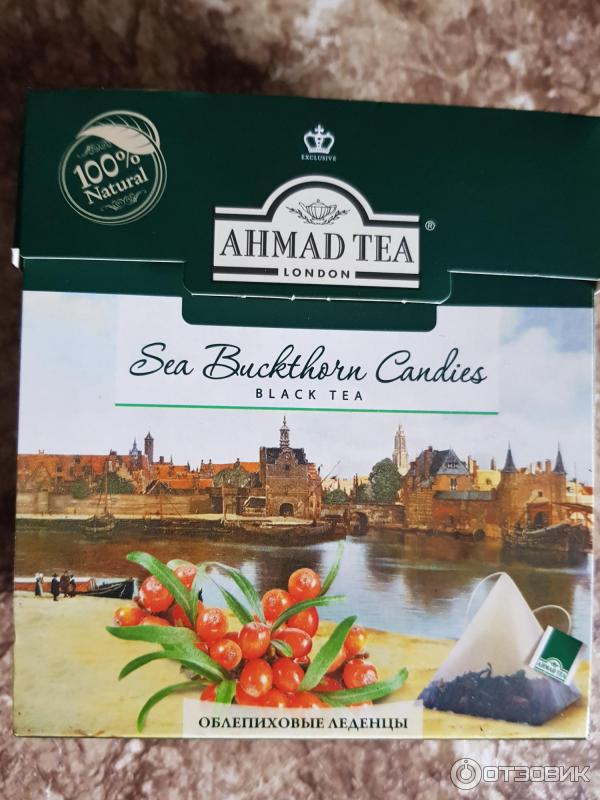 Чай Ahmad Tea Облепиховые леденцы в пакетиках пирамидках фото