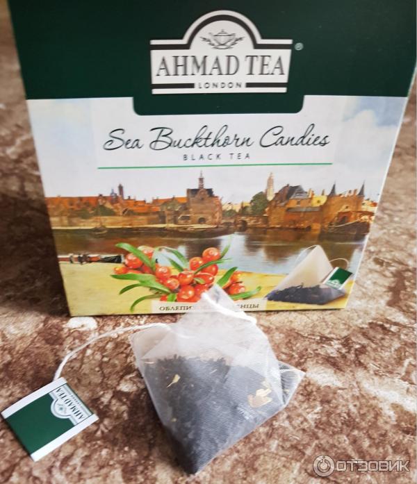 Чай Ahmad Tea Облепиховые леденцы в пакетиках пирамидках фото