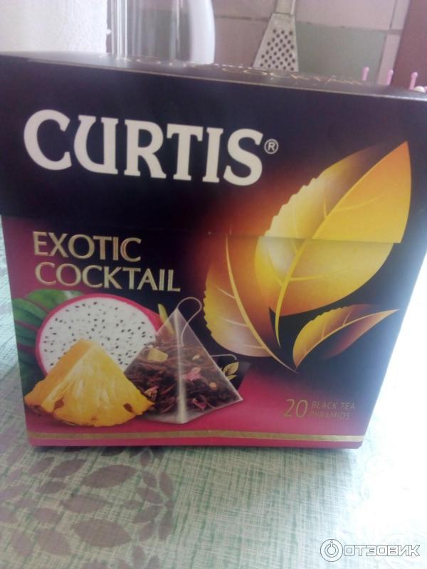 Чай Май Curtis Exotic Coctail черный листовой с добавками в пирамидках фото