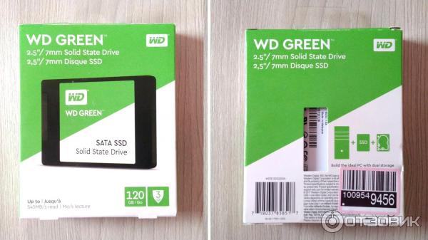 Твердотельный накопитель SSD Western Digital Green WDS120G2G0A 120Гб фото