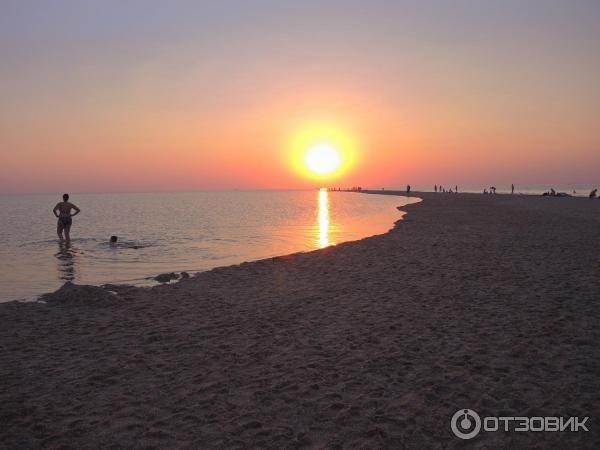 Экскурсия на Азовское море. Закат на Павло-Очаковской косе.