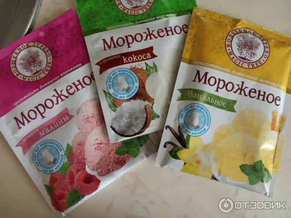 Сухая смесь для приготовления мороженого.