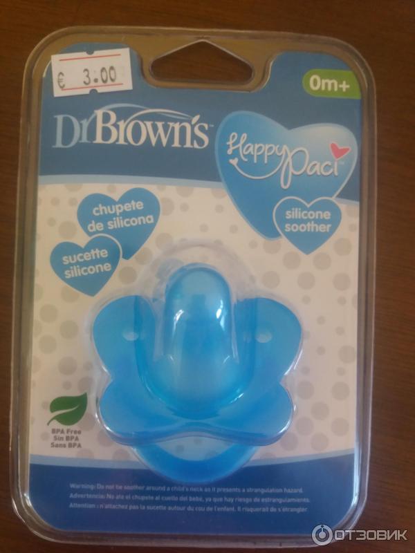 Силиконовая соска Dr.Browns happy paci фото