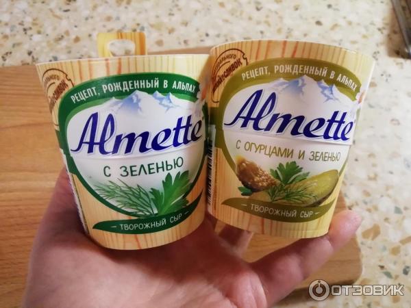 Творожный сыр Almette с огурцом и зеленью фото