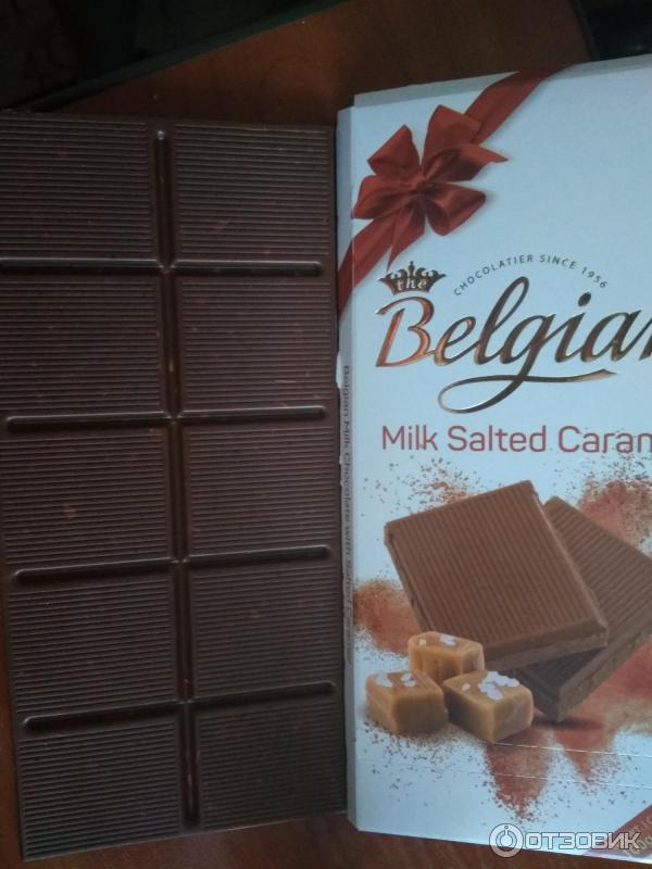 Шоколад Belgian milk salted caramel фото