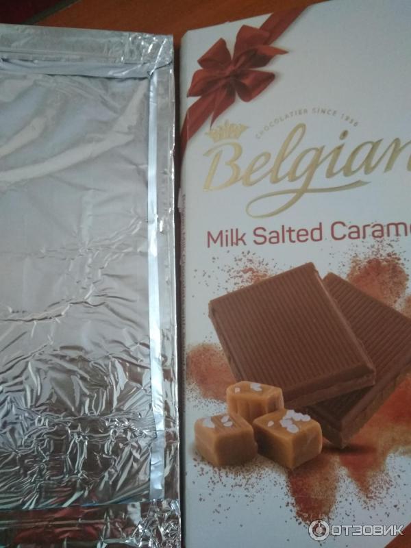 Шоколад Belgian milk salted caramel фото