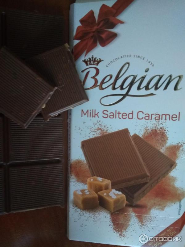 Шоколад Belgian milk salted caramel фото