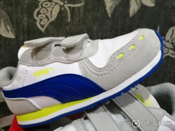 Кроссовки детские Puma White-Galaxy Blue фото