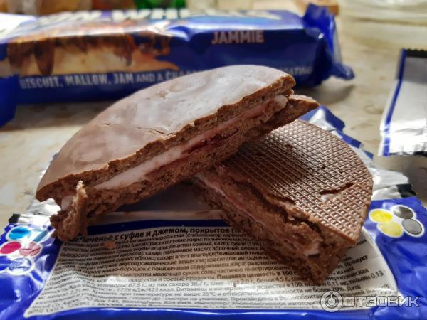 Печенье Wagon Wheels с суфле и джемом фото