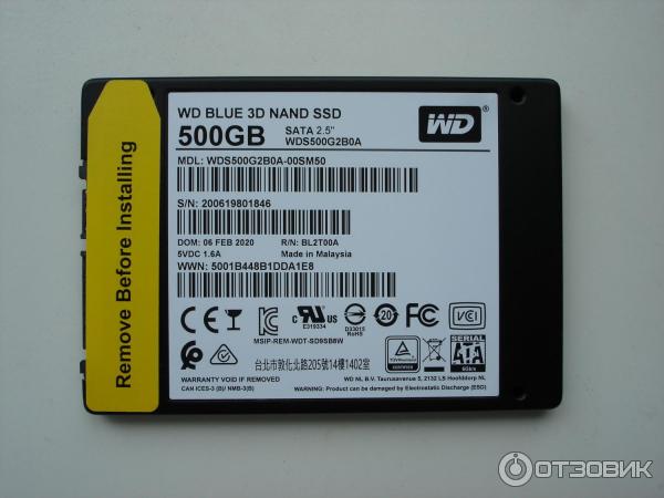 Твердотельный накопитель Western Digital SSD Blue 3D NAND фото