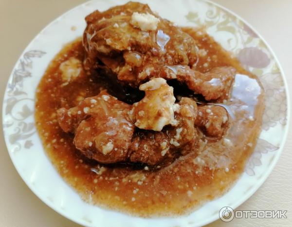 Мясо на тарелке