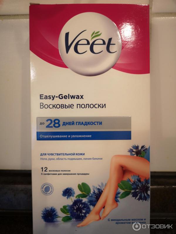 Восковые полоски Veet Easy-Gelwax для чувствительной кожи фото