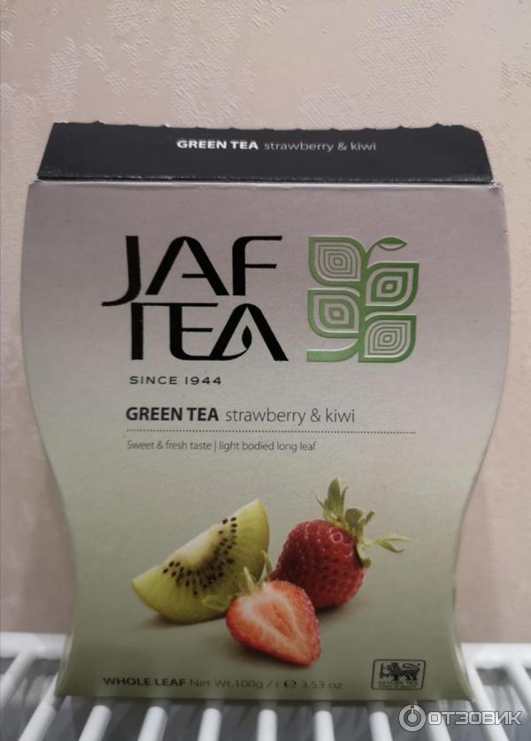 Чай зеленый листовой Jaf Tea клубникой и киви фото