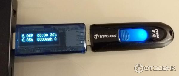 ток при чтении на Transcend USB3.1