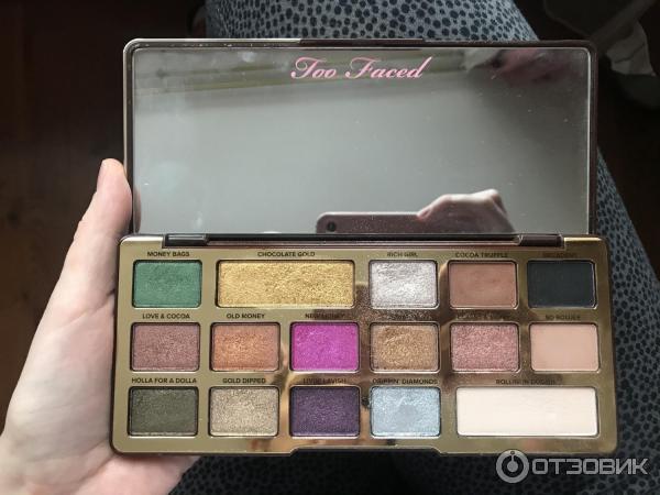 Палетка теней Too Faced Chocolate Gold фото