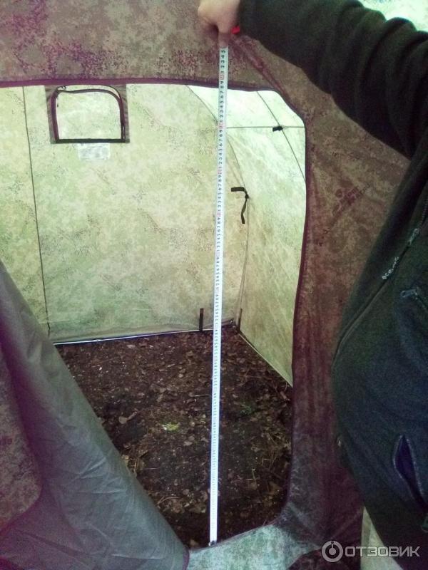 проход в перегородке 140 х 90 см. на молнии которую не удобно расстегивать, уходит температура бани.