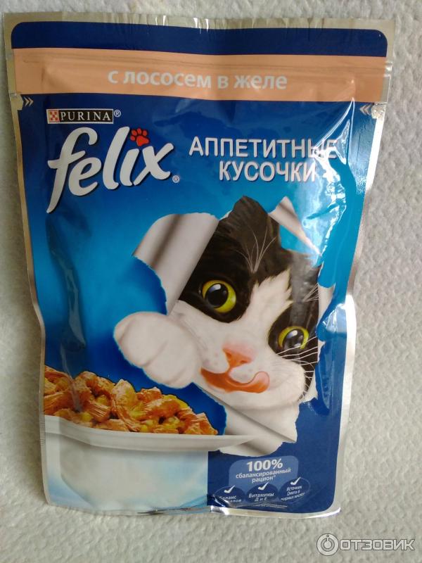 Влажный корм Felix.