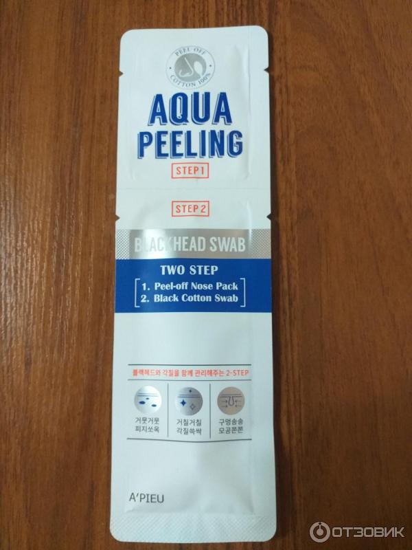 Очищающее средство A'Pieu Aqua Peeling BlackHead Swab Two Step фото