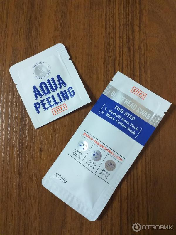 Очищающее средство A'Pieu Aqua Peeling BlackHead Swab Two Step фото