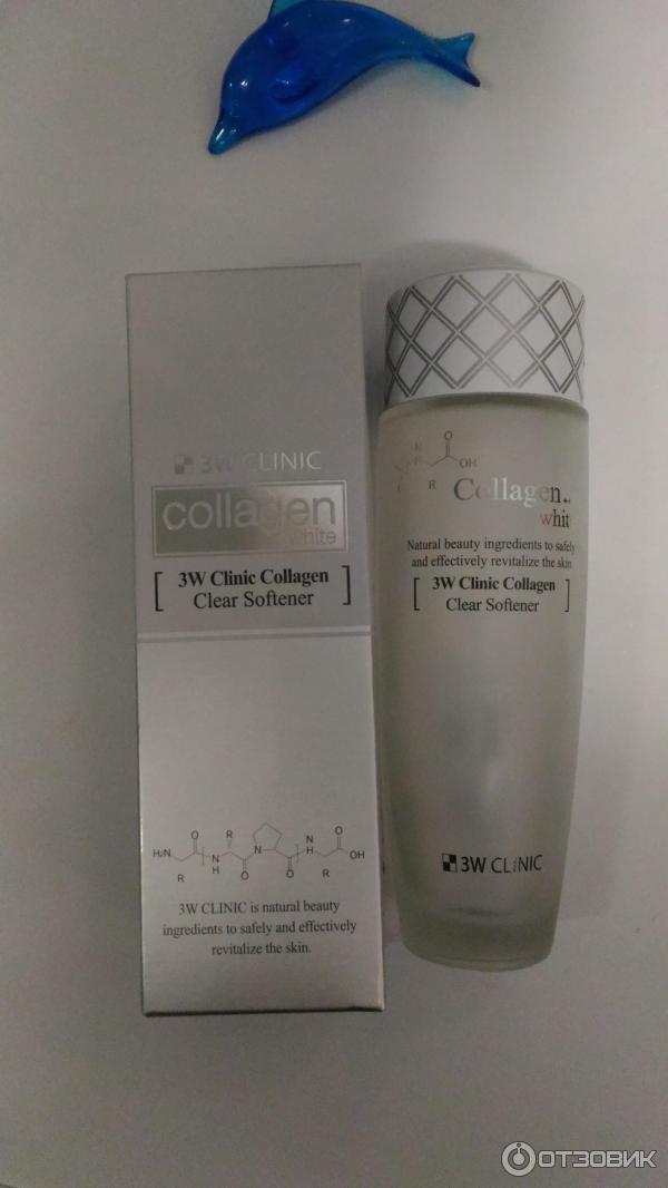 3W CLINIC Осветляющий софтнер для лица с коллагеном Collagen White Clear Softener фото