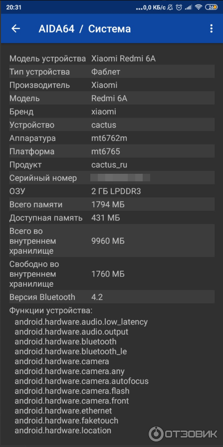 Смартфон Xiaomi Redmi 6A фото