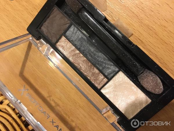 тени для век и бровей Max Factor Smoky Eye Matte Drama 4-х цветные Kit 2в1