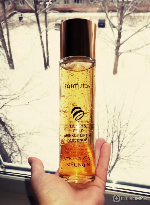 Эссенция с экстрактом золото и меда FarmStay Honey and gold wrinkle lifting essence фото