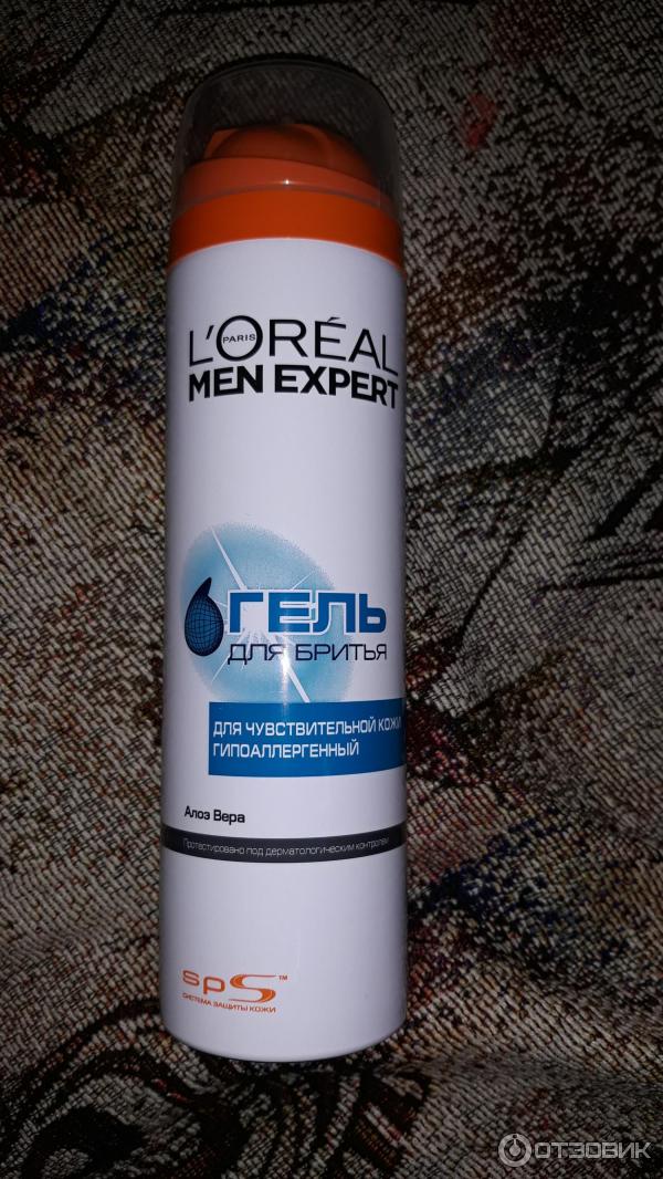 Гель для бритья L'Oreal Men Expert Для чувствительной кожи гипоаллергенный фото