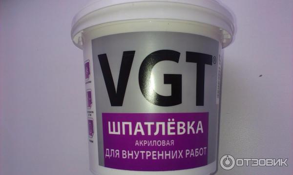 Шпатлевка VGT акриловая фото