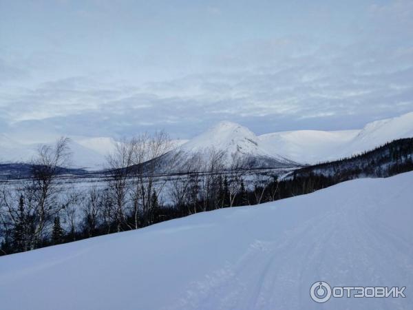 Снежная деревня в Кировске (Россия, Кировск) фото