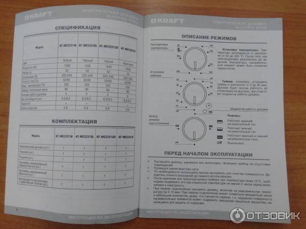 Духовой шкаф крафт инструкция