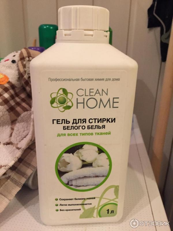 Гель для стирки белого белья Clean Home фото