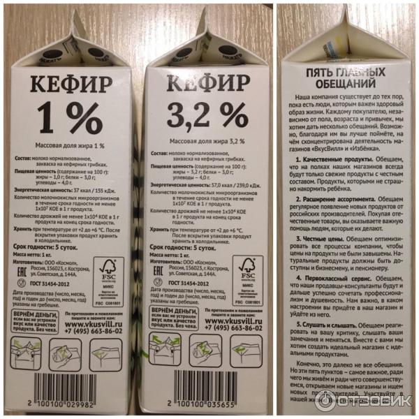 Кефир Избенка 1% фото