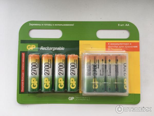 Аккумуляторные батареи AA GP 2700 mAh фото