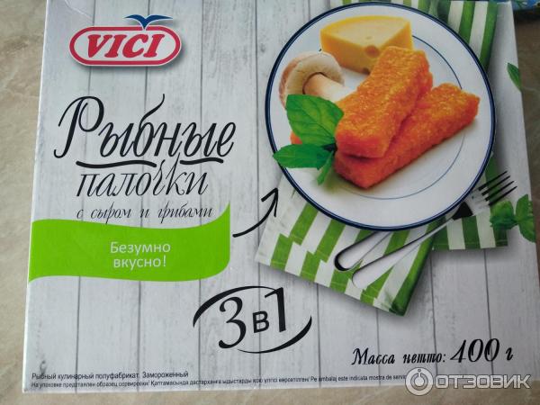 Рыбные палочки Vici С сыром и грибами фото