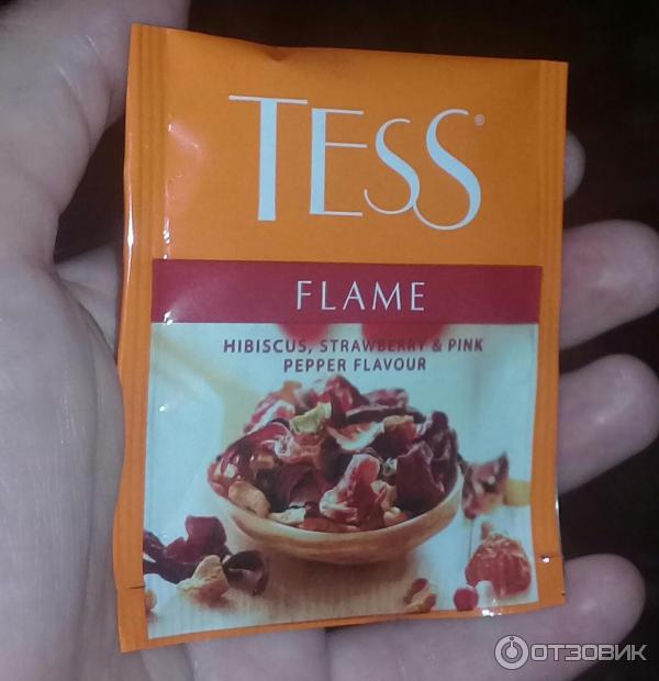 Чайный напиток Tess Flame со вкусом и ароматом земляники с розовым перцем фото