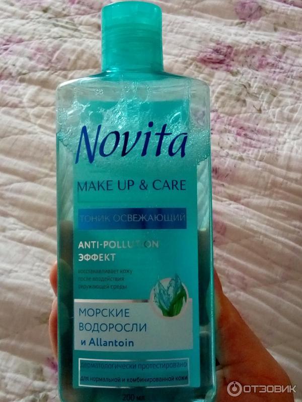 Тоник для лица освежающий Novita Make up & Care фото