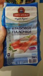 Крабовые палочки охлажденные "Санта Бремор" фото