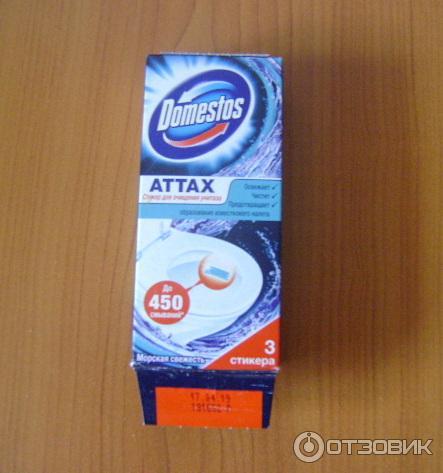 Стикер для очищения унитазов Domestos АттаХ фото