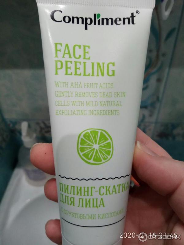 Пилинг-скатка для лица Comliment Face Peeling с фруктовыми кислотами фото