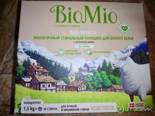 Стиральный порошок BioMio для белого белья фото