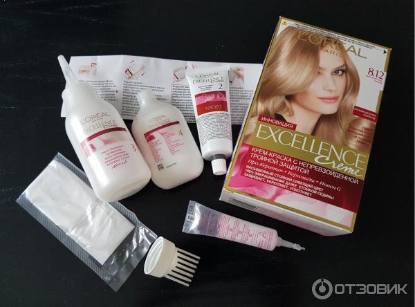 Краска для волос Loreal Paris Excellence Creme 8.12 Мистический блонд фото