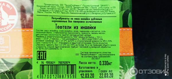 Отзыв о Тефтели из индейки Индилайт | Вкусные, жирные. Сильно ужариваются.