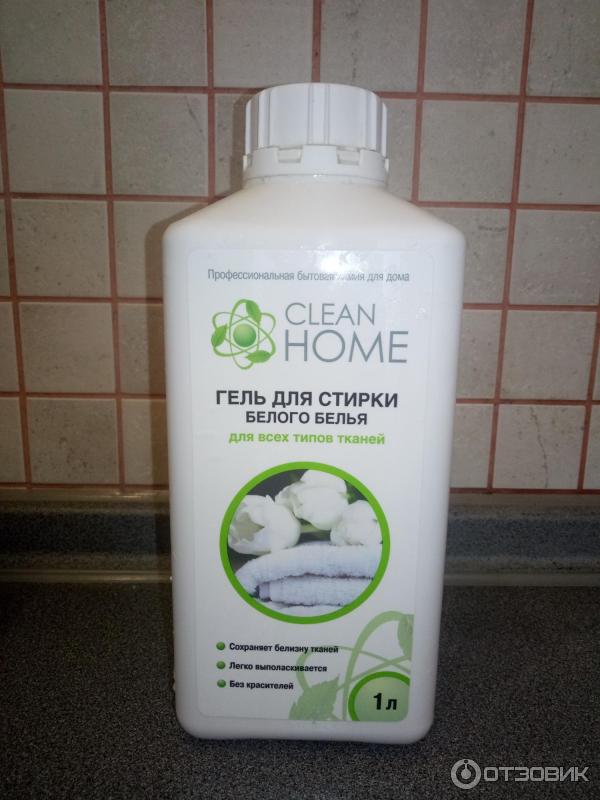 Гель для стирки белого белья Clean Home фото